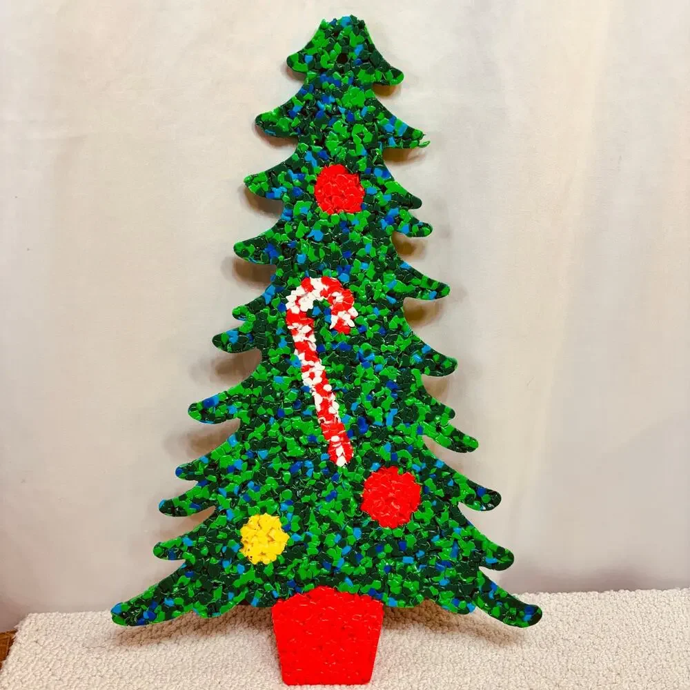 Melted Popcorn Plastic Christmas Tree Decoration/Wall Hanging Missing Star 20